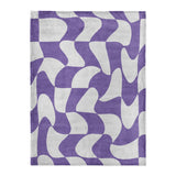 Twyla Checkered Periwinkle in Large (60" x 80") Size