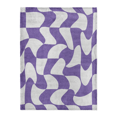 Twyla Checkered Periwinkle in Large (60" x 80") Size