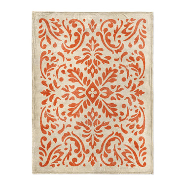 Floranna Ivory & Orange in Large (60" x 80") Size