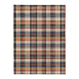 MacPherson Plaid Navy & Gold in Large (60" x 80") Size