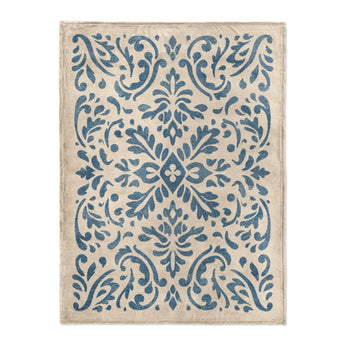 Floranna Ivory & Blue in Large (60" x 80") Size