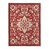 Annette Red & Ivory in Large (60" x 80") Size