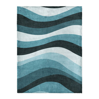 Sinuous Teal Monochrome in Large (60" x 80") Size