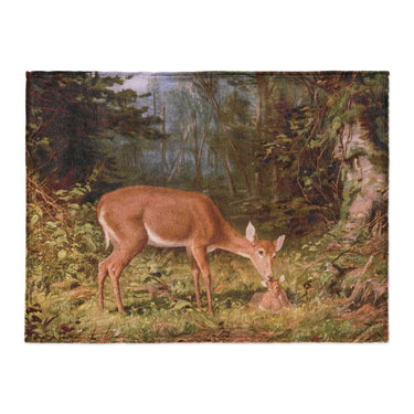 Deer and Fawn by Alfred Fitzwilliam in Large (60" x 80") Size