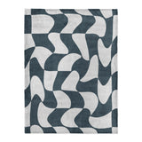 Twyla Checkered Navy in Large (60" x 80") Size