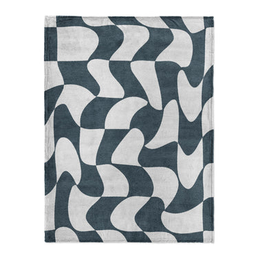 Twyla Checkered Navy in Large (60" x 80") Size
