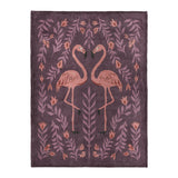 Flamingo Friends Purple in Large (60" x 80") Size