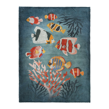 Tropical Fish & Coral in Large (60" x 80") Size
