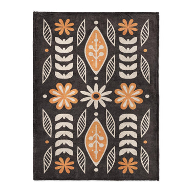 Topanga Black & Yellow in Large (60" x 80") Size