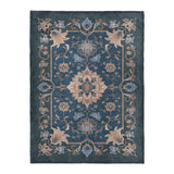 Miriam Navy & Gold in Large (60" x 80") Size