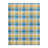 Monroe Plaid Blue & Yellow in Large (60" x 80") Size