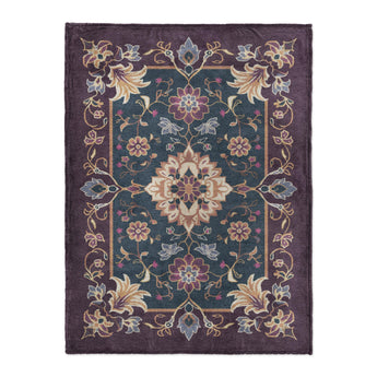 Miriam Navy & Purple in Large (60" x 80") Size
