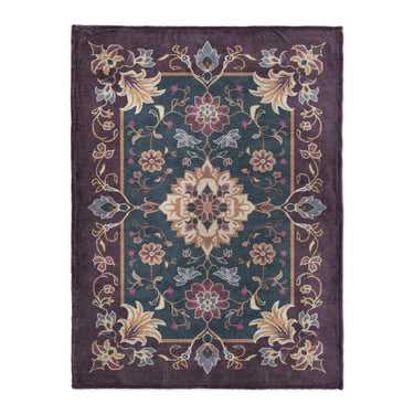 Miriam Navy & Purple in Large (60" x 80") Size