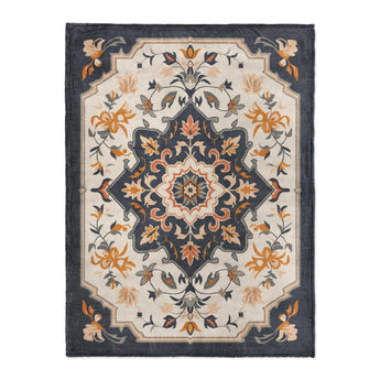 Louanne Navy & Orange in Large (60" x 80") Size