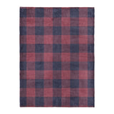 Buffalo Plaid Maroon & Navy in Large (60" x 80") Size