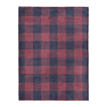 Buffalo Plaid Maroon & Navy in Large (60" x 80") Size