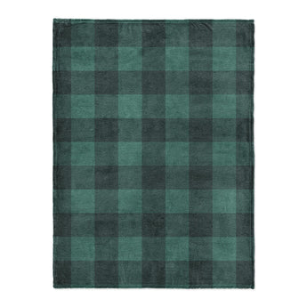 Buffalo Plaid Deep Teal in Large (60" x 80") Size