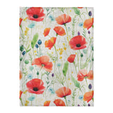 Watercolor Poppies in Large (60" x 80") Size