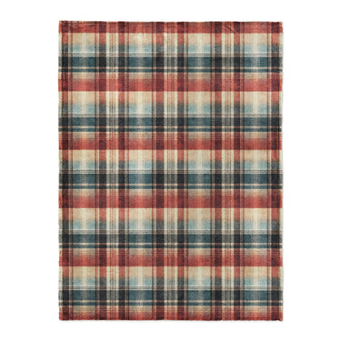 Monaghan Plaid Blue & Red in Large (60" x 80") Size