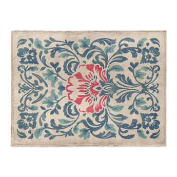 Beryl Blue & Red in Large (60" x 80") Size