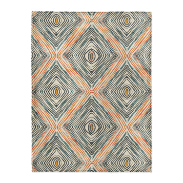 Boden Orange & Blue in Large (60" x 80") Size