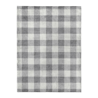 Buffalo Plaid Light Grey in Large (60" x 80") Size