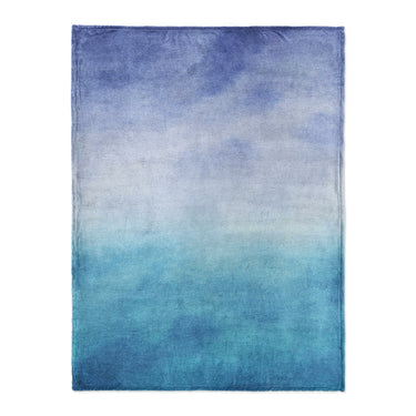 Micah Watercolor Blue & Teal in Large (60" x 80") Size