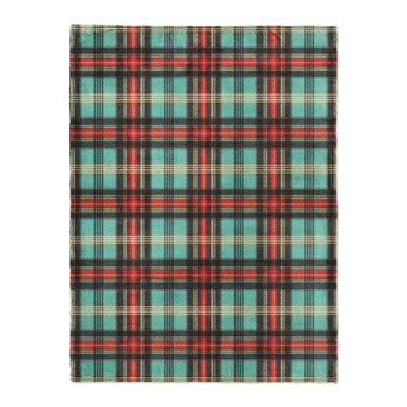 Ferguson Plaid Teal Red in Large (60" x 80") Size