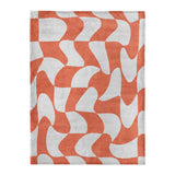 Twyla Checkered Coral in Large (60" x 80") Size