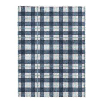 Wallace Plaid Blue & Teal in Large (60" x 80") Size