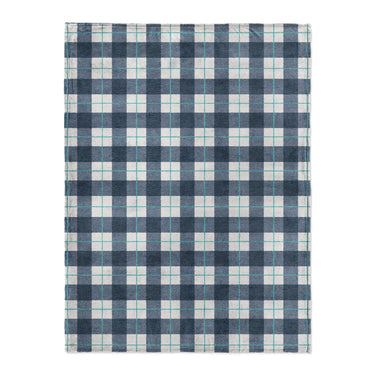 Wallace Plaid Blue & Teal in Large (60" x 80") Size
