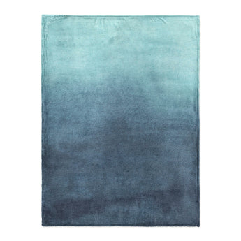 Kieran Watercolor Teal Ombre in Large (60" x 80") Size