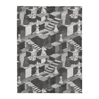 Harmon Surreal Chess BW in Large (60" x 80") Size