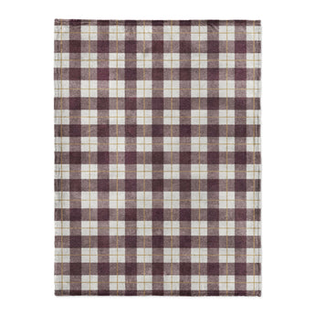Wallace Plaid Maroon & Gold in Large (60" x 80") Size