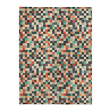 Pixel Mosaic Multicolor Earthtone in Large (60" x 80") Size