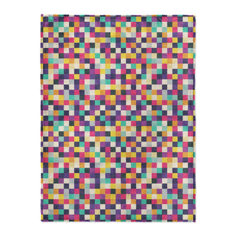 Pixel Mosaic Multicolor Midtone in Large (60" x 80") Size