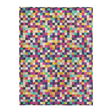 Pixel Mosaic Multicolor Midtone in Large (60" x 80") Size