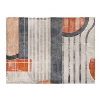 Gordian Navy & Orange in Large (60" x 80") Size