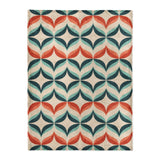 Jasper Blue & Red in Large (60" x 80") Size