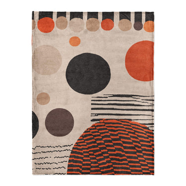 Charl Orange & Taupe in Large (60" x 80") Size