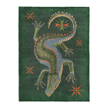 Hungry Alligator Green in Large (60" x 80") Size