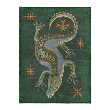 Hungry Alligator Green in Large (60" x 80") Size