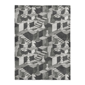 Harmon Surreal Chess Black & White in Large (60" x 80") Size