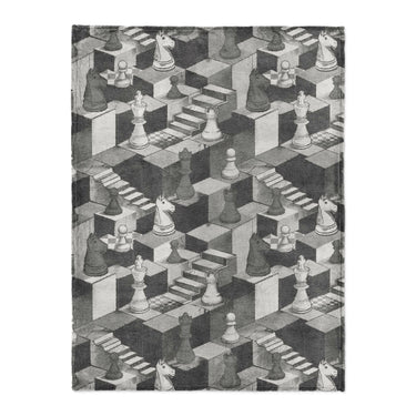 Harmon Surreal Chess Black & White in Large (60" x 80") Size