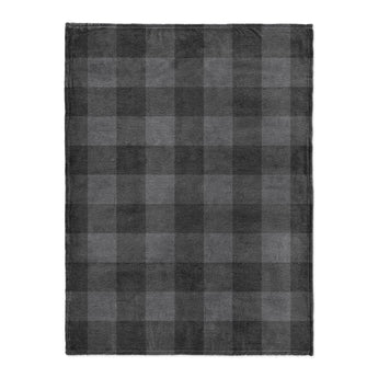 Buffalo Plaid Charcoal Black in Large (60" x 80") Size
