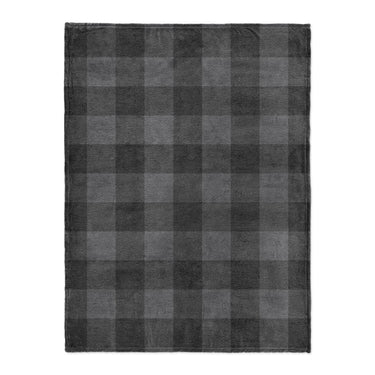 Buffalo Plaid Charcoal Black in Large (60" x 80") Size