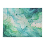 Zephyr Watercolor Blue & Green in Large (60" x 80") Size
