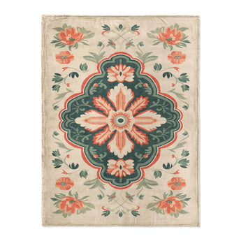 Meave Sage Green & Rose in Large (60" x 80") Size