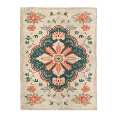 Meave Sage Green & Rose in Large (60" x 80") Size