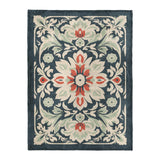 Eugina Seafoam & Navy in Large (60" x 80") Size